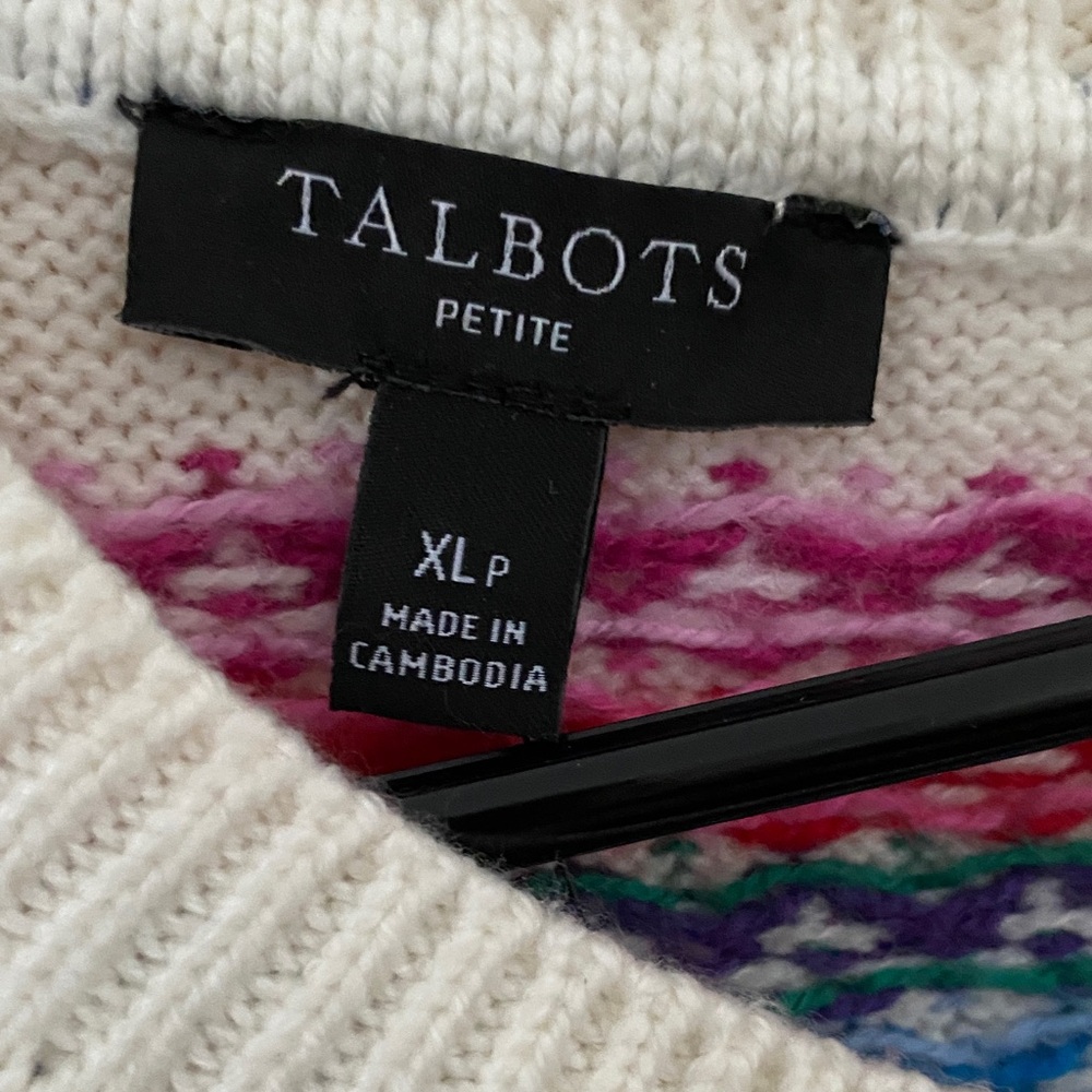 Talbots Multicolor Striped Sweater - Picture 2 of 9